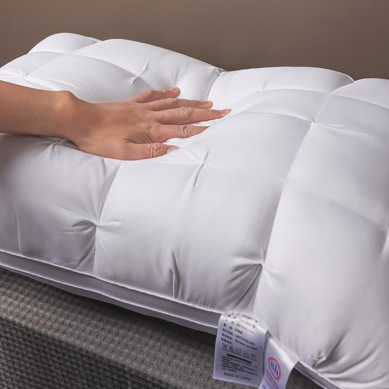 2pcs Uxury 5-Star Hotel Quality Pillow,  990G - Deep Sleep Neck Support, Non-Collapse High Pillow Core for All Seasons, Hypoallergenic Polyester Cover, Machine Washable Suitable for side sleeping, supine sleeping, prone sleeping