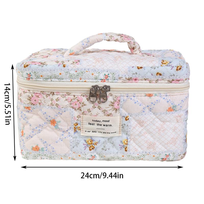 3-piece floral pattern set, lightweight, multifunctional, and stylish zipper design storage bag, suitable for daily use, leisure travel, portable storage bag for storing cosmetics, jewelry, and accessories