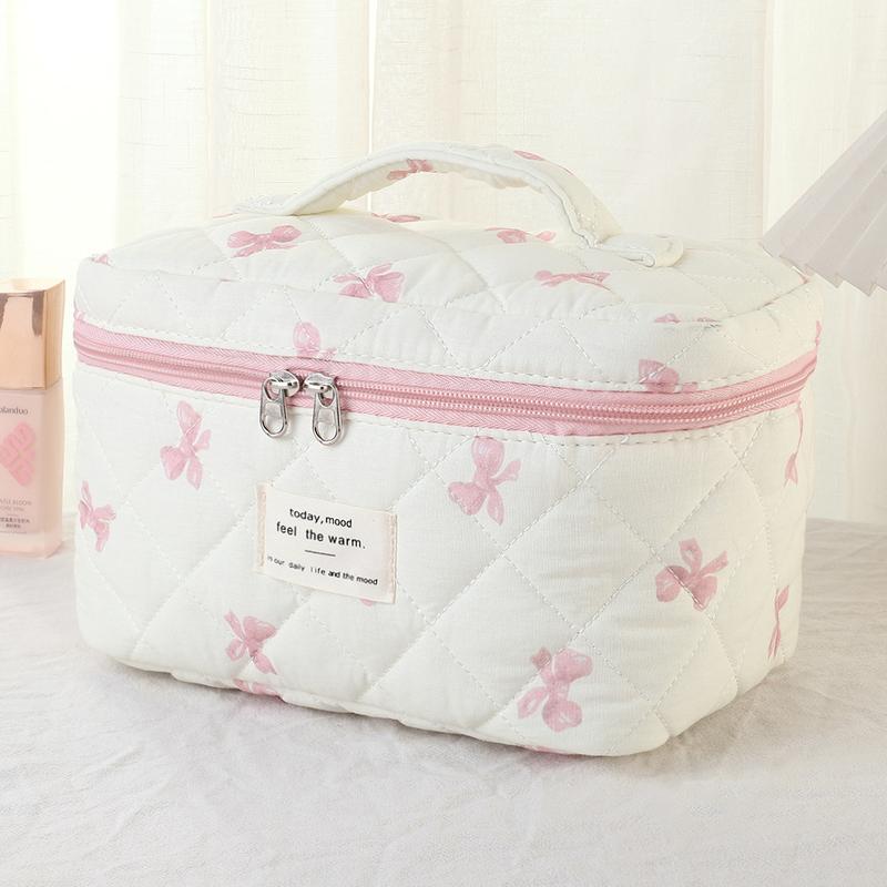 3-piece set with butterfly bow pattern, lightweight, multifunctional, fashionable storage bag with zipper design suitable for daily use, leisure travel, portable storage bag for storing cosmetics, jewelry and accessories