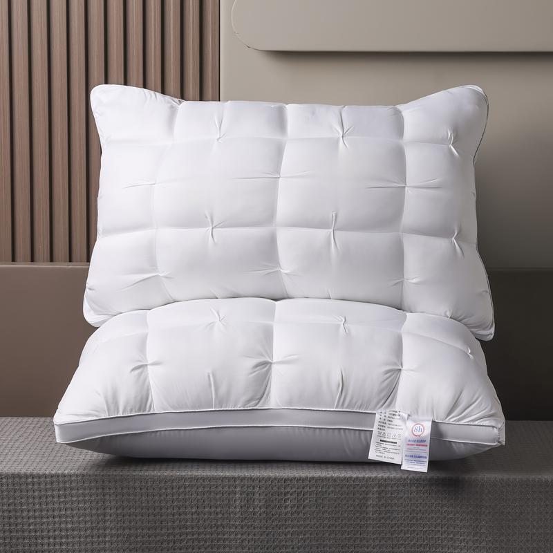 2pcs Uxury 5-Star Hotel Quality Pillow,  990G - Deep Sleep Neck Support, Non-Collapse High Pillow Core for All Seasons, Hypoallergenic Polyester Cover, Machine Washable Suitable for side sleeping, supine sleeping, prone sleeping
