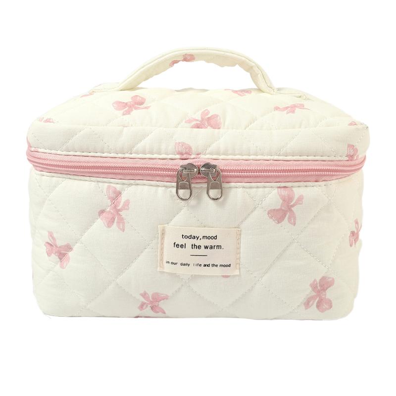 3-piece set with butterfly bow pattern, lightweight, multifunctional, fashionable storage bag with zipper design suitable for daily use, leisure travel, portable storage bag for storing cosmetics, jewelry and accessories
