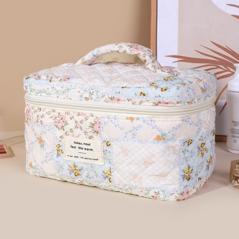 3-piece floral pattern set, lightweight, multifunctional, and stylish zipper design storage bag, suitable for daily use, leisure travel, portable storage bag for storing cosmetics, jewelry, and accessories