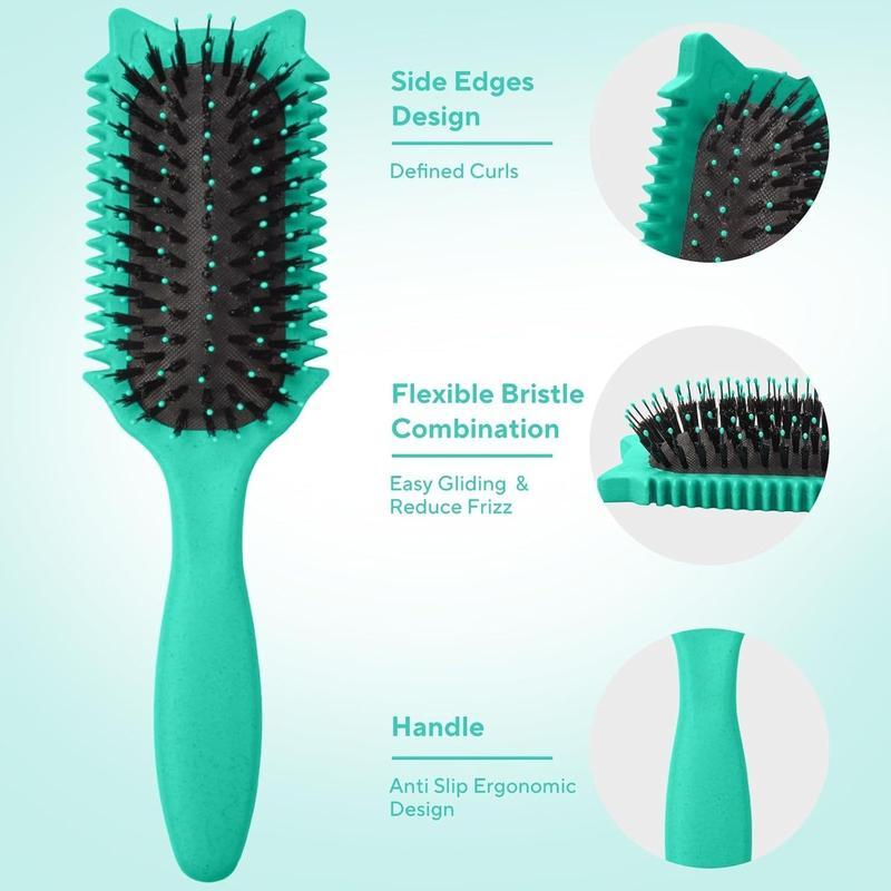 Upgraded Curl Defining Comb – Adorable Cat Ear Design, Wide Tooth Detangling Comb for Curly, Wavy & Coily Hair | Anti-Frizz, No-Pull Styling Tool for Men & Women, Perfect for Daily Use, Travel & Natural Hair Care