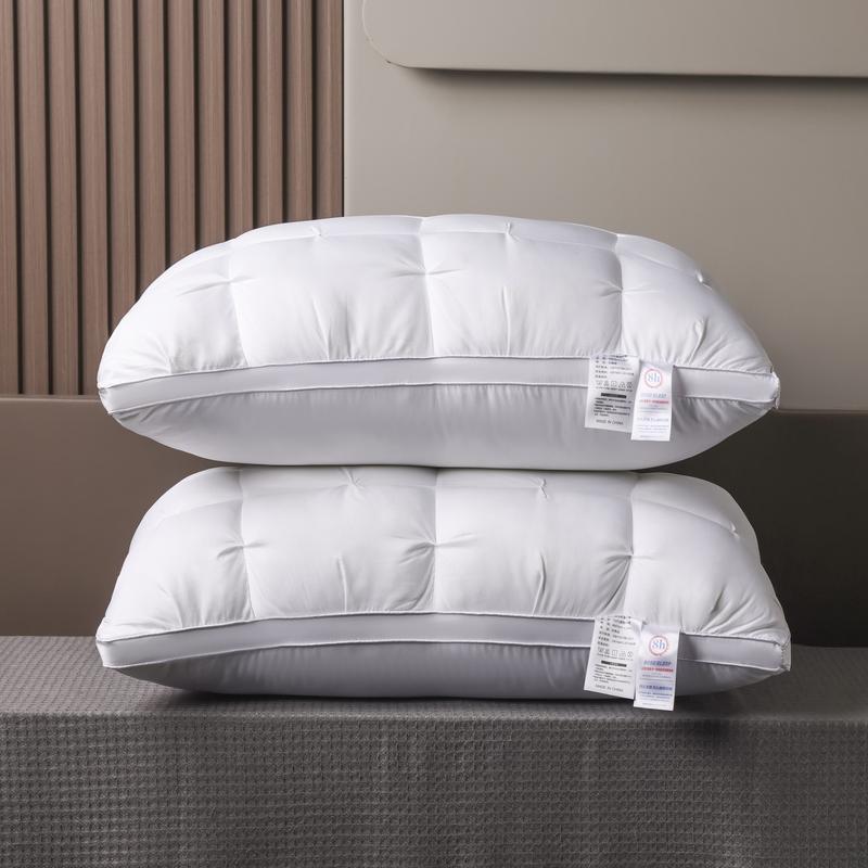 2pcs Uxury 5-Star Hotel Quality Pillow,  990G - Deep Sleep Neck Support, Non-Collapse High Pillow Core for All Seasons, Hypoallergenic Polyester Cover, Machine Washable Suitable for side sleeping, supine sleeping, prone sleeping