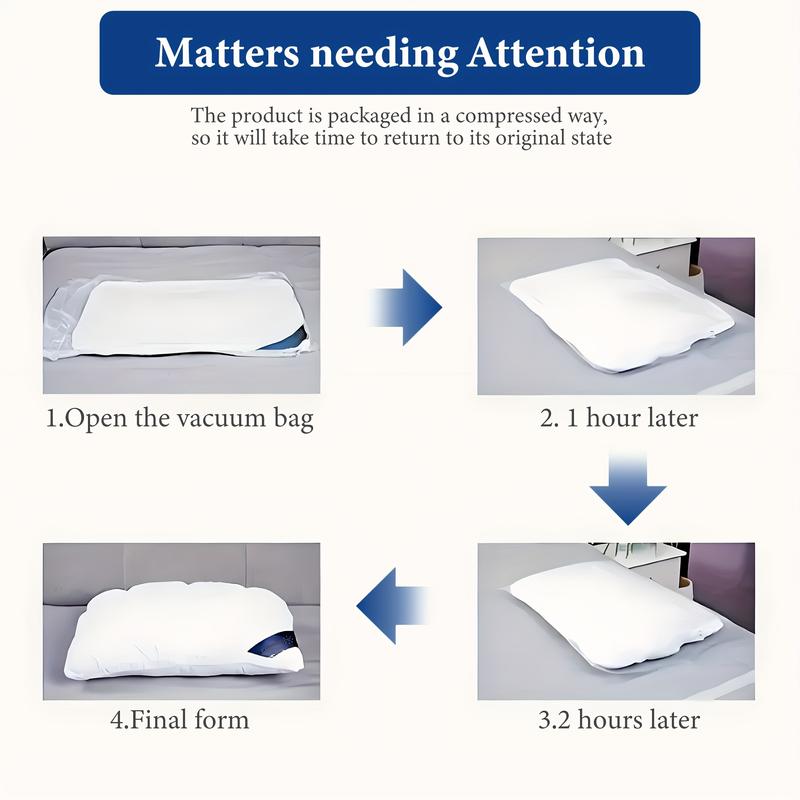 Luxurious Hotel-Quality Pillows - 2pcs Soft Down Alternative Fill for Side, Back, and Stomach Sleepers - All-Season Comfort and Flattening Resistance