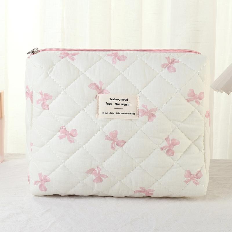 3-piece set with butterfly bow pattern, lightweight, multifunctional, fashionable storage bag with zipper design suitable for daily use, leisure travel, portable storage bag for storing cosmetics, jewelry and accessories