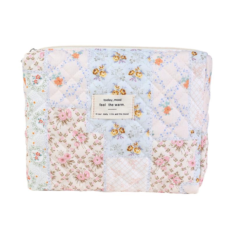 3-piece floral pattern set, lightweight, multifunctional, and stylish zipper design storage bag, suitable for daily use, leisure travel, portable storage bag for storing cosmetics, jewelry, and accessories