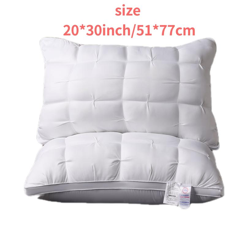 2pcs Uxury 5-Star Hotel Quality Pillow,  990G - Deep Sleep Neck Support, Non-Collapse High Pillow Core for All Seasons, Hypoallergenic Polyester Cover, Machine Washable Suitable for side sleeping, supine sleeping, prone sleeping