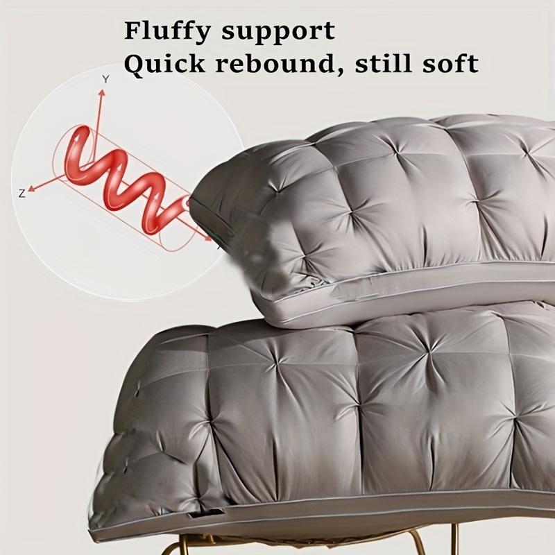 2pcs Uxury 5-Star Hotel Quality Pillow,  990G - Deep Sleep Neck Support, Non-Collapse High Pillow Core for All Seasons, Hypoallergenic Polyester Cover, Machine Washable Suitable for side sleeping, supine sleeping, prone sleeping