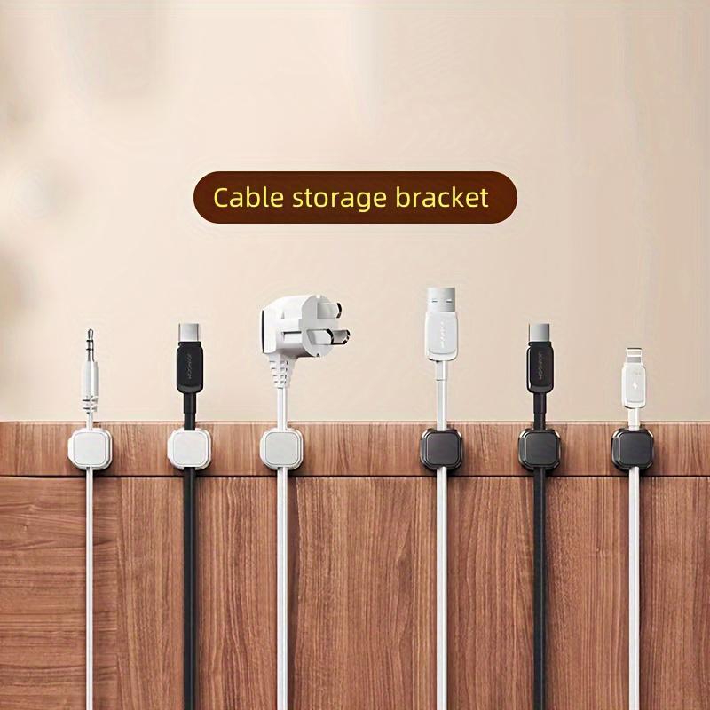 Cable Clip Organizer, 6 Counts/set Wall Mounted Cable Management Holder, Cable Organizer for Home & Office, Desk Organizer, Desk Accessories,  Room Accessories